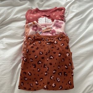 Three Carter’s Fleece Footies